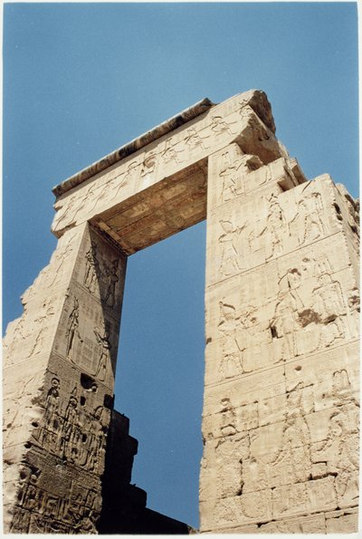 The Pro-Pylon, or North Gate, at the Entrance to the Temple Depicting a Pharaoh Making Offerings to Gods, c.125 BC-AD 60 by Greco Roman